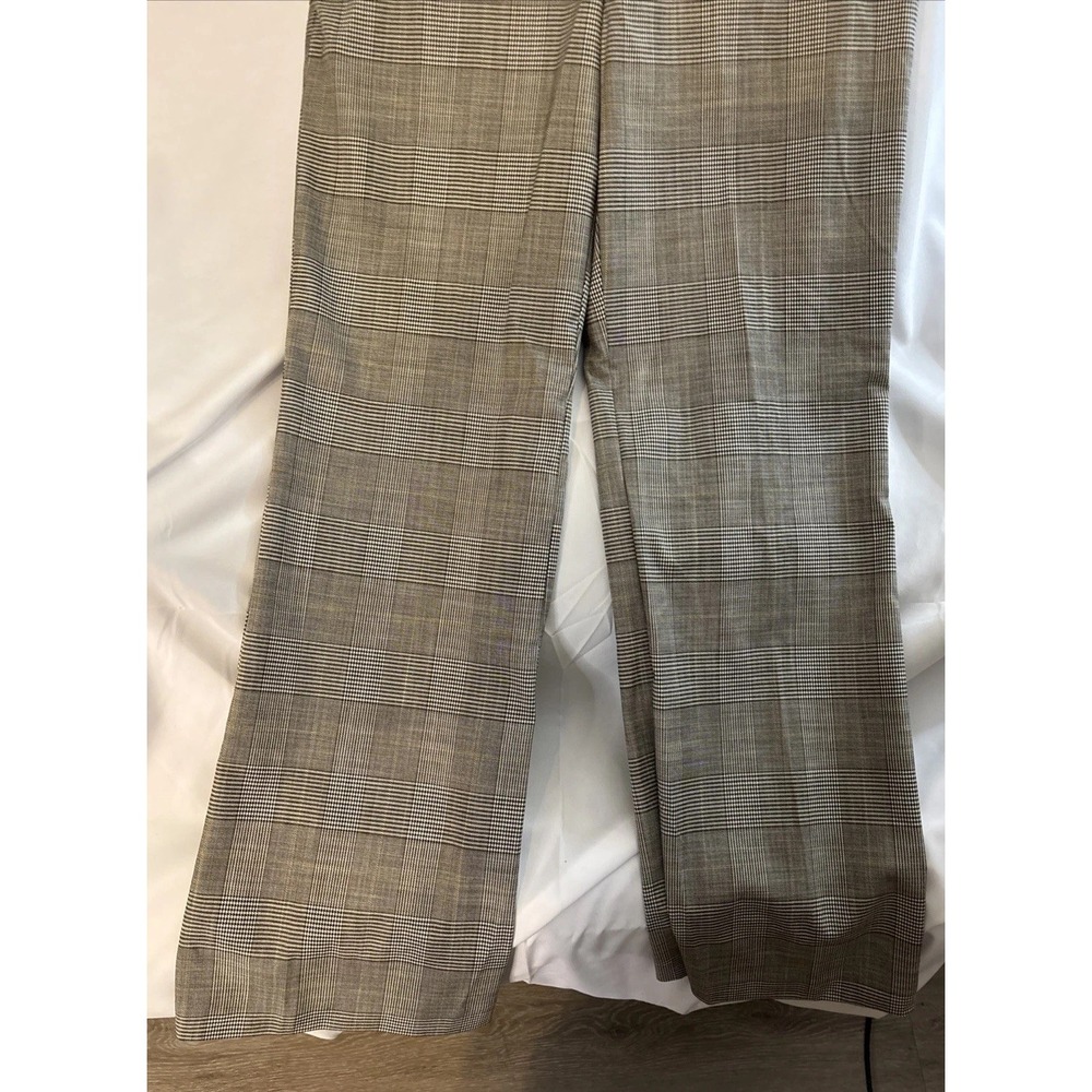 Women's Worthington Size 10 Gray Plaid High Rise Trousers - Picture 12 of 15